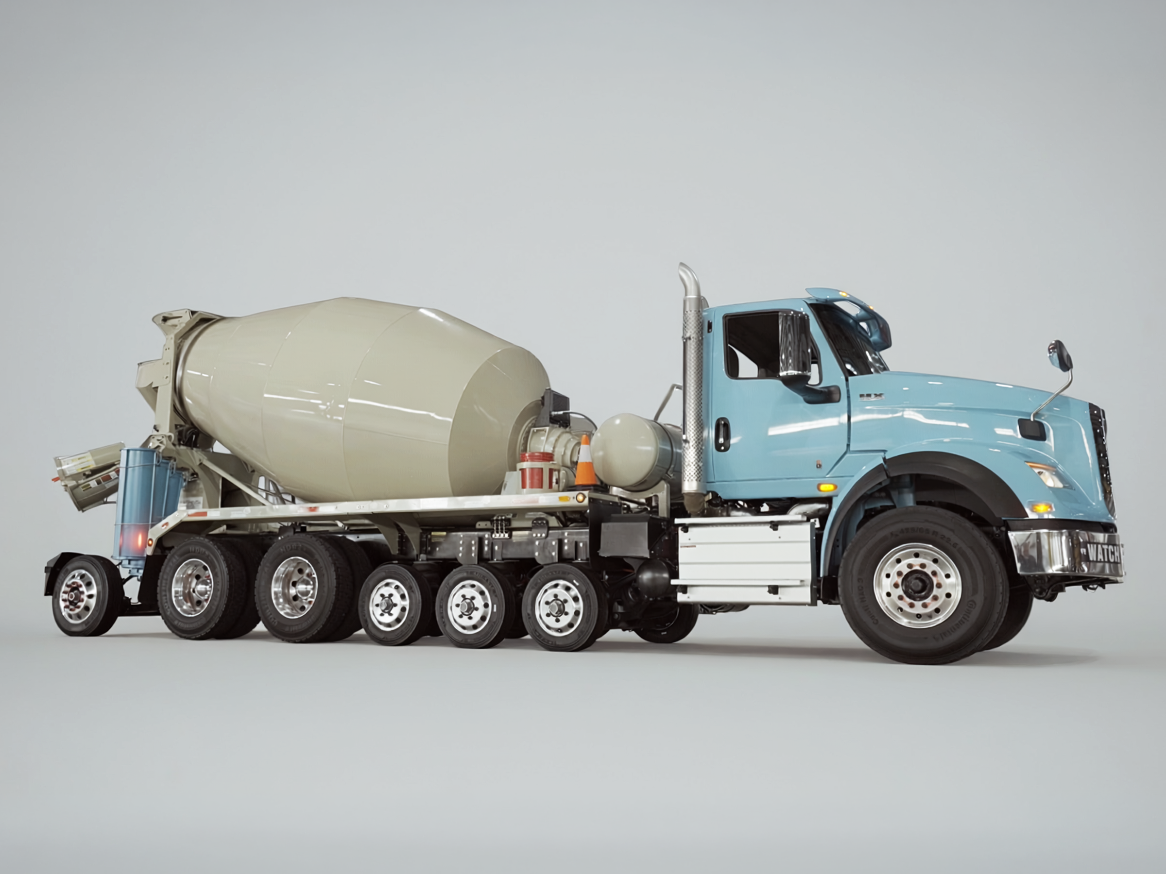 Continental Clydesdale lightweight ready-mix mixer exhibit